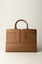 Elisabetta Franchi Borsa Tote Grande con Logo BS34A56E2 BROWN SUGAR