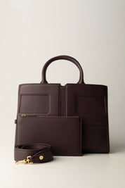 Elisabetta Franchi Borsa Tote Grande con Logo BS34A56E2 MERLOT