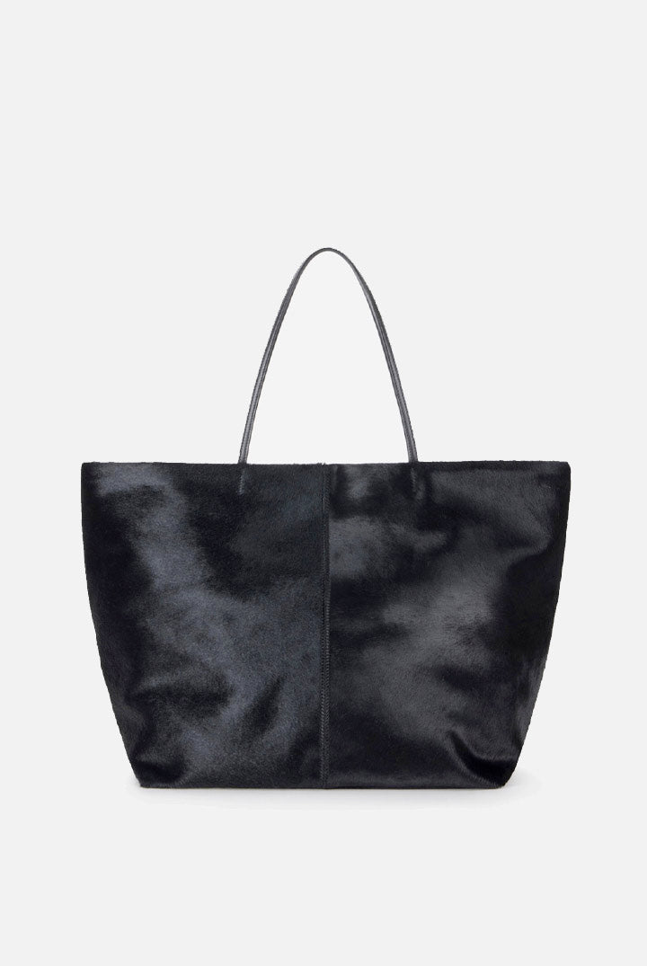 Elisabetta Franchi Borsa Tote Grande In Pelle con Doppi Manici e Pochette Interna BS41N67E2 NERO