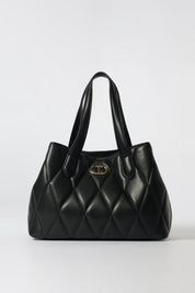 Twin-set Borsa Tote In Nappa Sintetica Matelassè 252TB7051 NERO