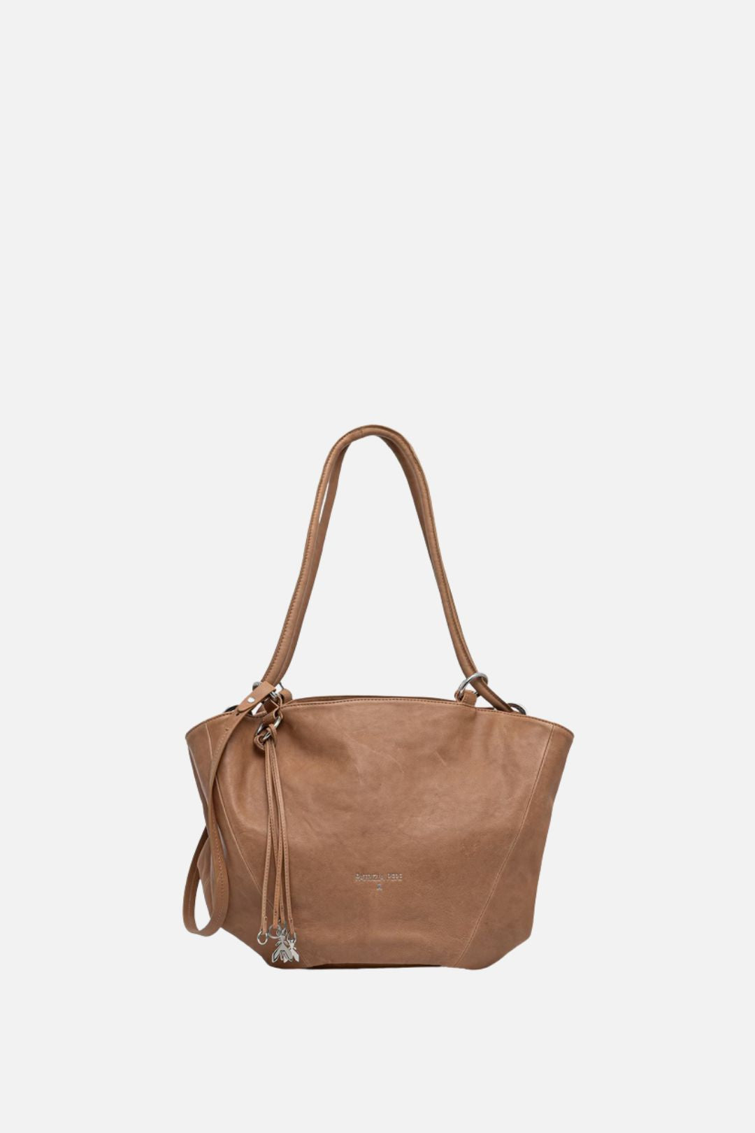 Patrizia Pepe Borsa Tote In Pelle con Manici Lunghi 8B0094 L005 DEEP CAMEL