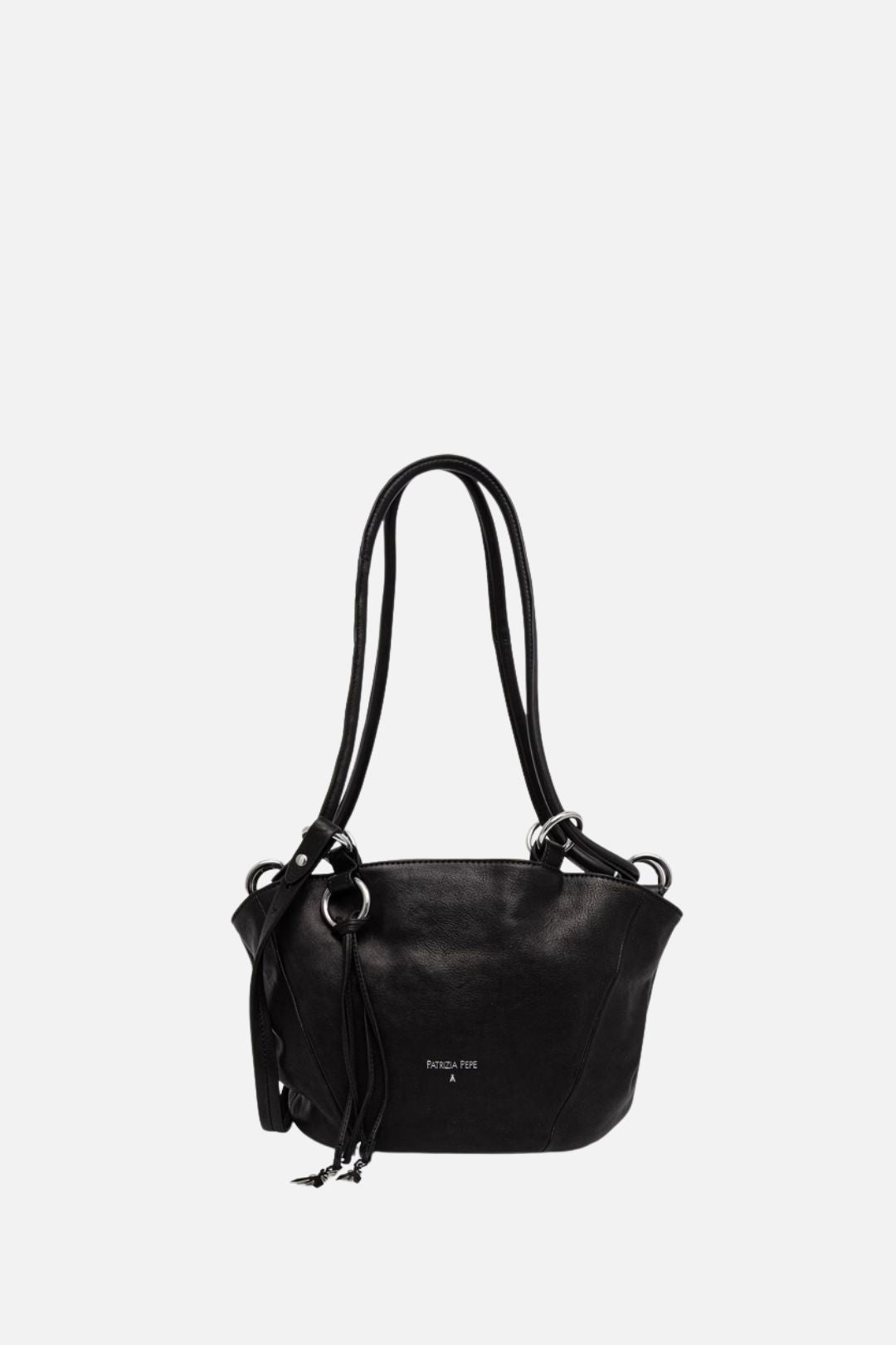 Patrizia Pepe Borsa Tote In Pelle con Manici Lunghi 8B0094 L005 NERO