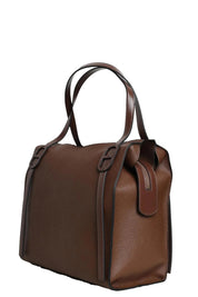 Twin-set Borsa Tote Melrose con Logo Oval T 252TD8280 BLACK CHOCOLATE