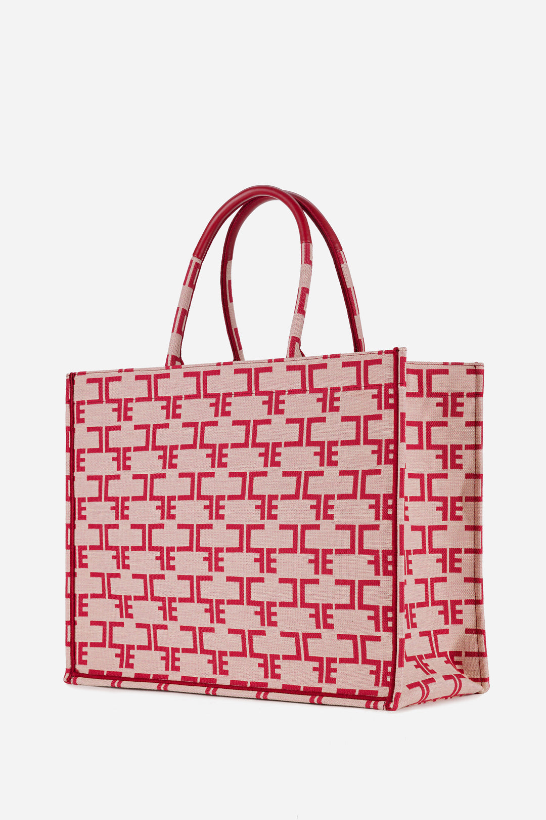 Elisabetta Franchi Borsa Tote Monogram Grande BURRO/ROSSO