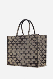 Elisabetta Franchi Borsa Tote Monogram Grande LIQUIRIZIA/NERO