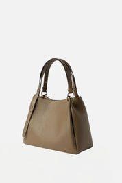Furla Borsa Tote Nuvola l In Pelle Muddy Gray WB02100 HSF000 4903S