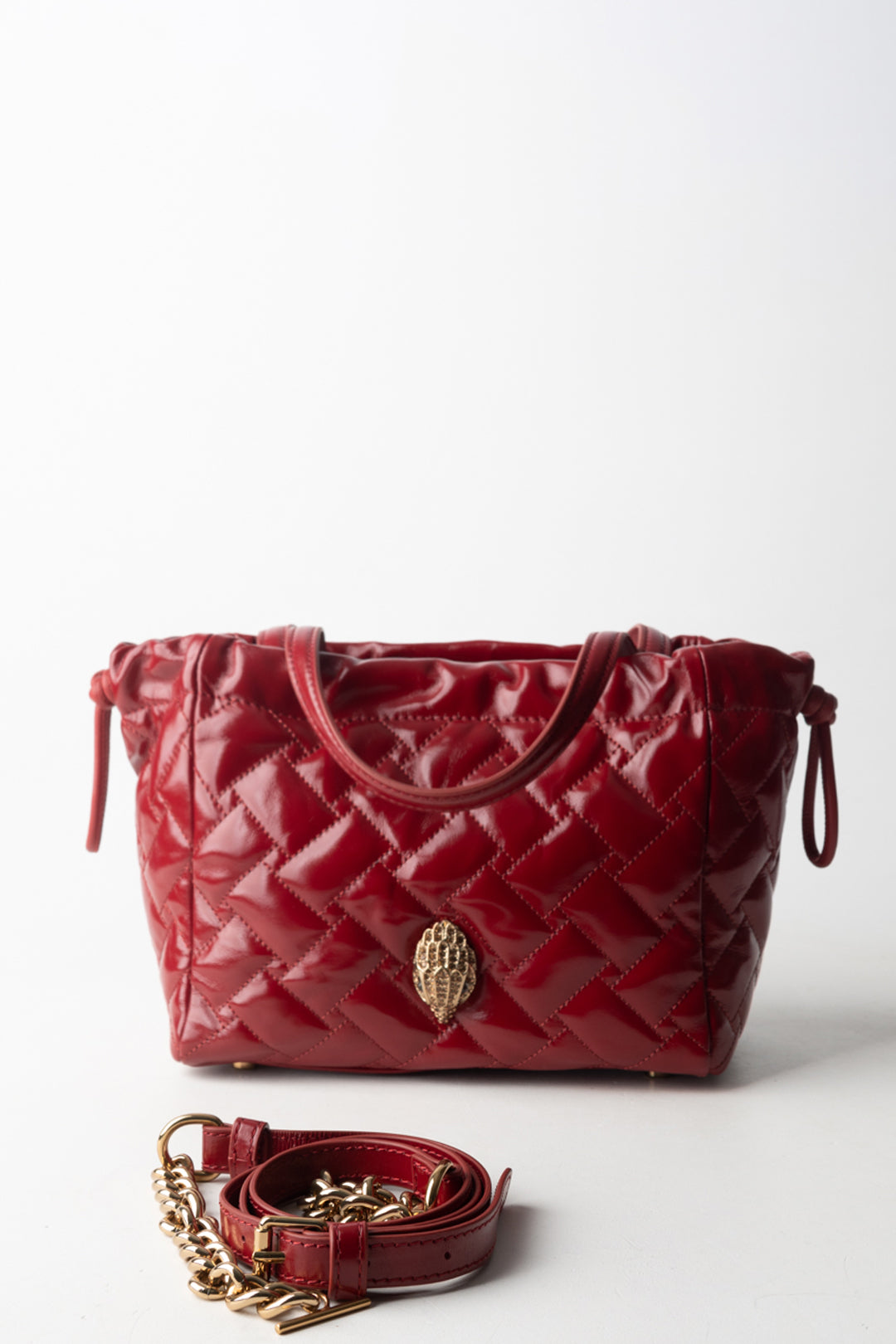 Kurt Geiger Borsa Tote String Piccola In Vernice 4376350319 RED
