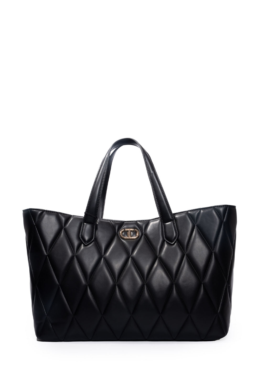 Twin-set Borsa Trapuntata Effetto Nappa con Doppio Manico 252TB7050 NERO