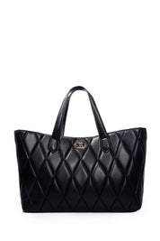 Twin-set Borsa Trapuntata Effetto Nappa con Doppio Manico 252TB7050 NERO