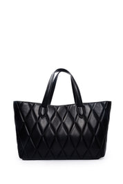 Twin-set Borsa Trapuntata Effetto Nappa con Doppio Manico 252TB7050 NERO