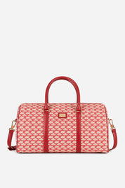 Elisabetta Franchi Borsone Weekend Monogram Travel BURRO/ROSSO