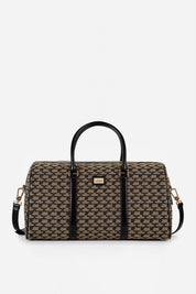 Elisabetta Franchi Borsone Weekend Monogram Travel LIQUIRIZIA/NERO