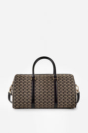 Elisabetta Franchi Borsone Weekend Monogram Travel LIQUIRIZIA/NERO