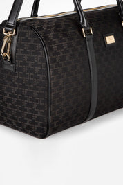 Elisabetta Franchi Borsone Weekend Monogram Travel NERO