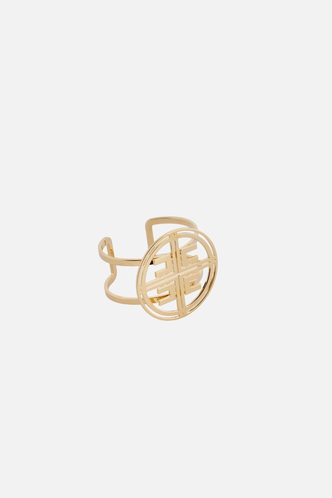 Elisabetta Franchi Bracciale Cuff Dorato con Logo Circolare BC44B67E2 ORO GIALLO
