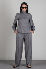 Patrizia Pepe Camicetta Dolcevita Melange 8C0340 C0250 GRAY FLANNEL