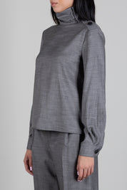 Patrizia Pepe Camicetta Dolcevita Melange 8C0340 C0250 GRAY FLANNEL