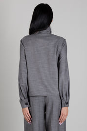 Patrizia Pepe Camicetta Dolcevita Melange 8C0340 C0250 GRAY FLANNEL