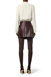 Elisabetta Franchi Camicia a Body con Nappine Gioiello CB00557E2 MILK