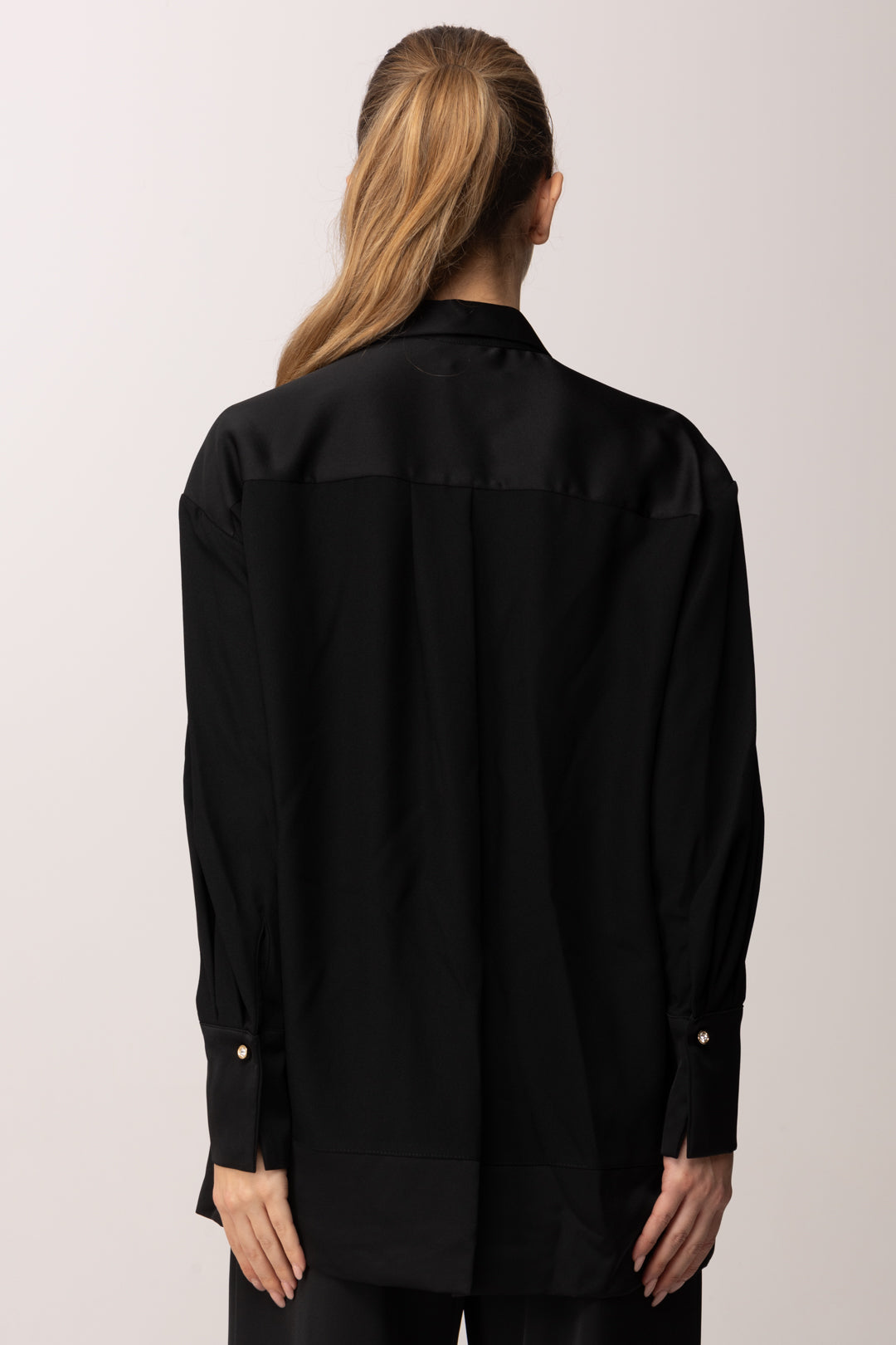 Meme Road Camicia Ampia con Tasca Al Petto M5415C NERO