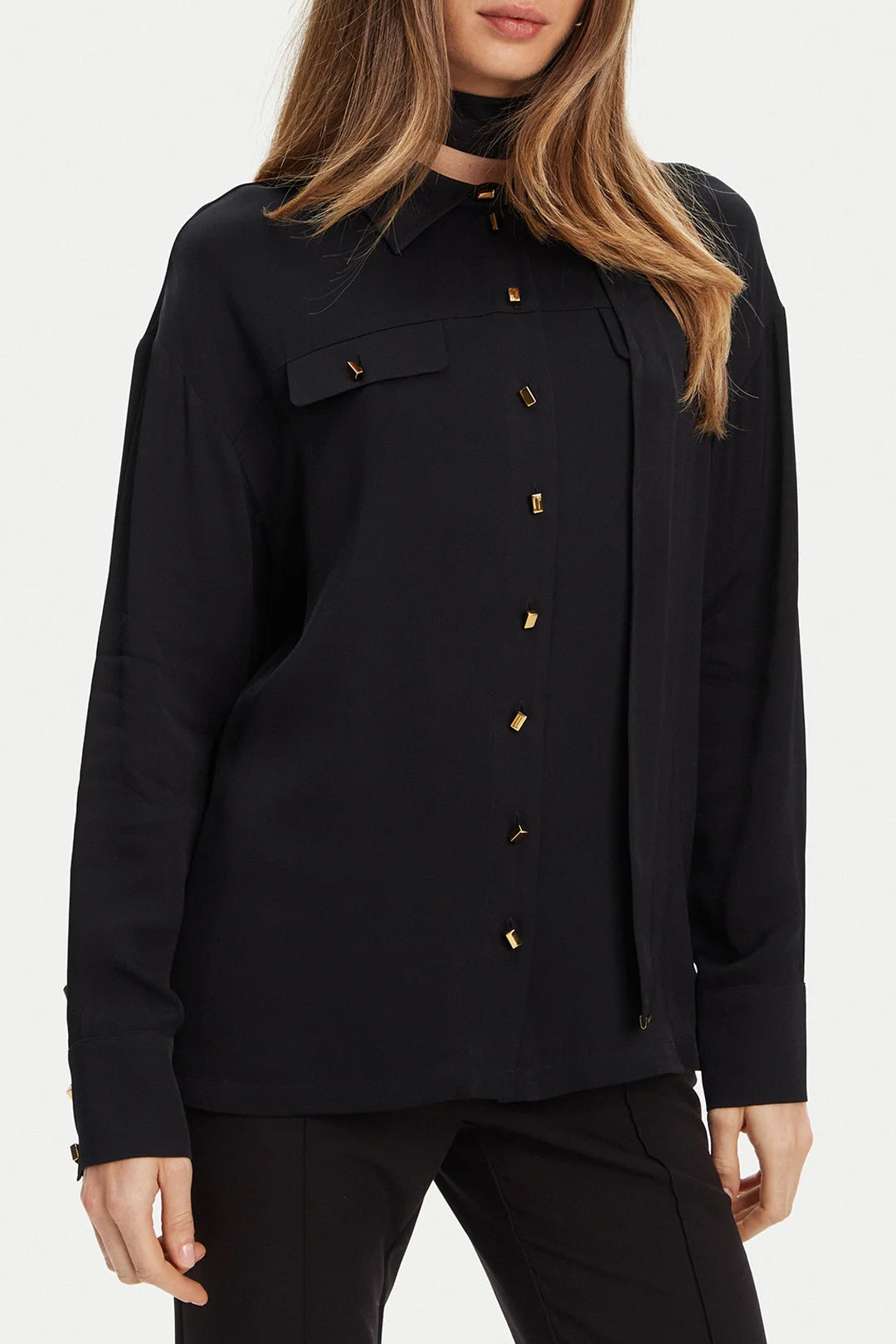 Marciano By Guess Camicia Anita con Fusciacca 5YGH13 7356A JET BLACK A996