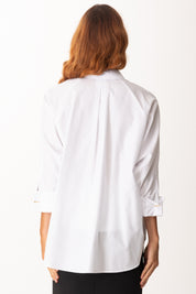 Elisabetta Franchi Camicia Asimmetrica con Baschina Frontale CA10356E2 BIANCO