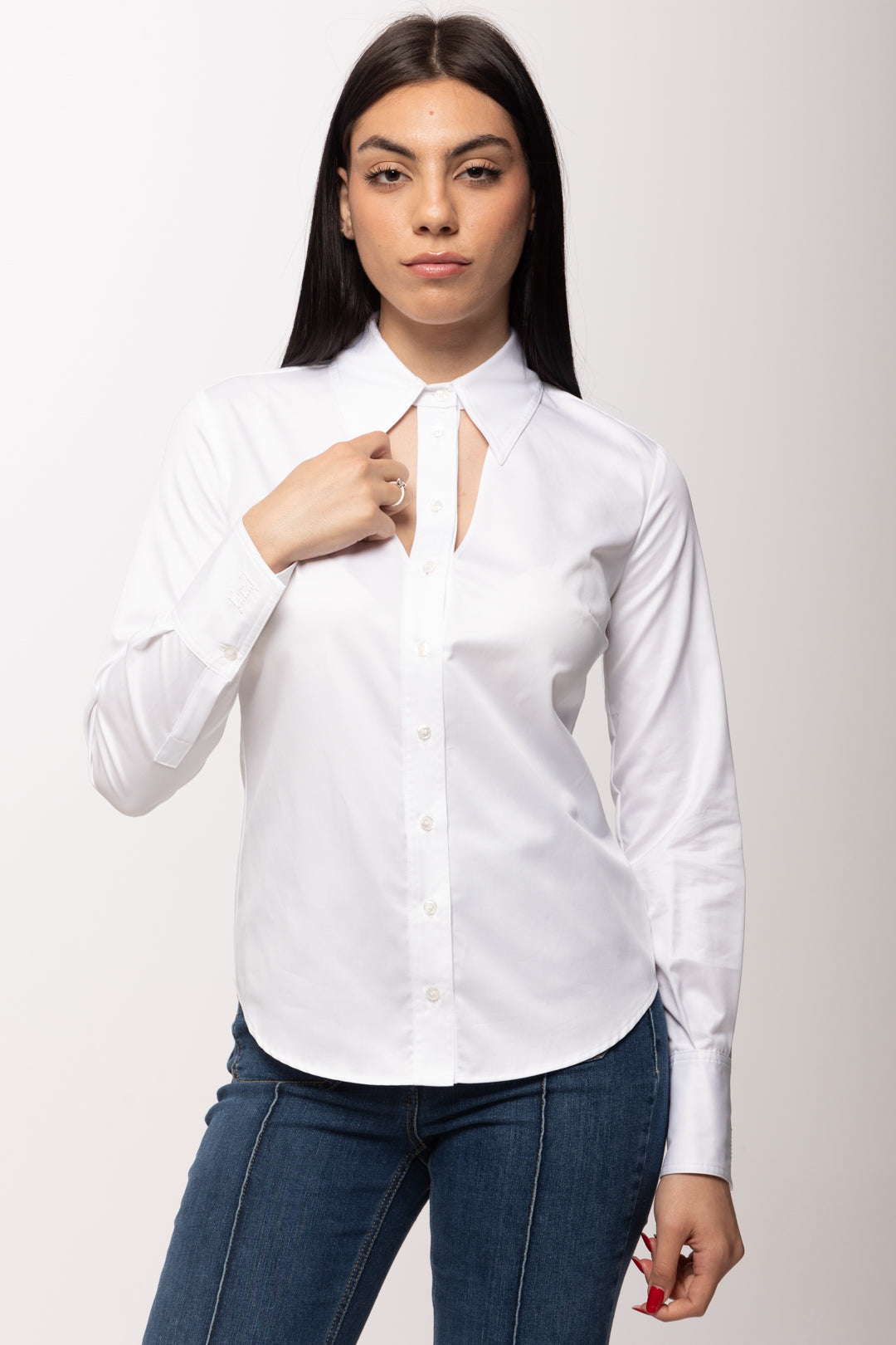 Elisabetta Franchi Camicia con Cut-out CA12861E2 BIANCO