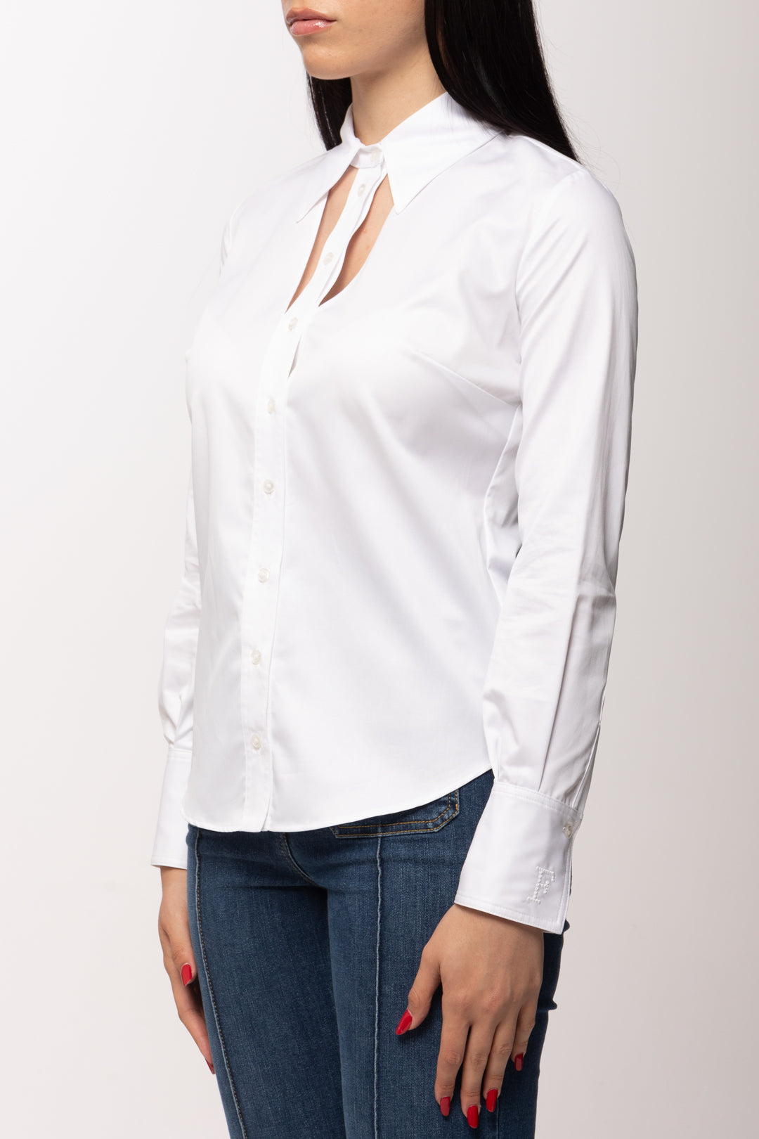 Elisabetta Franchi Camicia con Cut-out CA12861E2 BIANCO