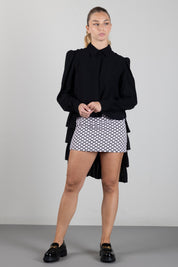 Elisabetta Franchi Bambina Camicia con Fondo Asimmetrico e Maniche Ampie EFCA3070VI011.N000