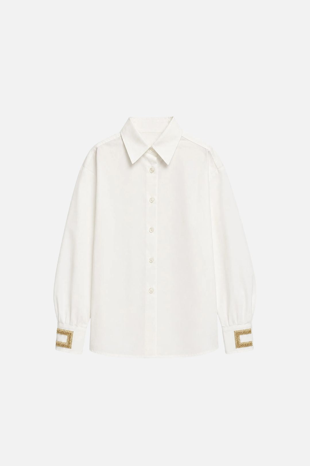 Elisabetta Franchi Bambina Camicia con Maniche Ampie e Polsini Decorati EFCA2980CA235.0004