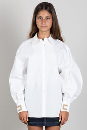 Elisabetta Franchi Bambina Camicia con Maniche Ampie e Polsini Decorati EFCA2980CA235.0004