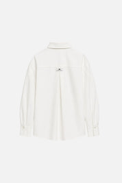 Elisabetta Franchi Bambina Camicia con Maniche Ampie e Polsini Decorati EFCA2980CA235.0004