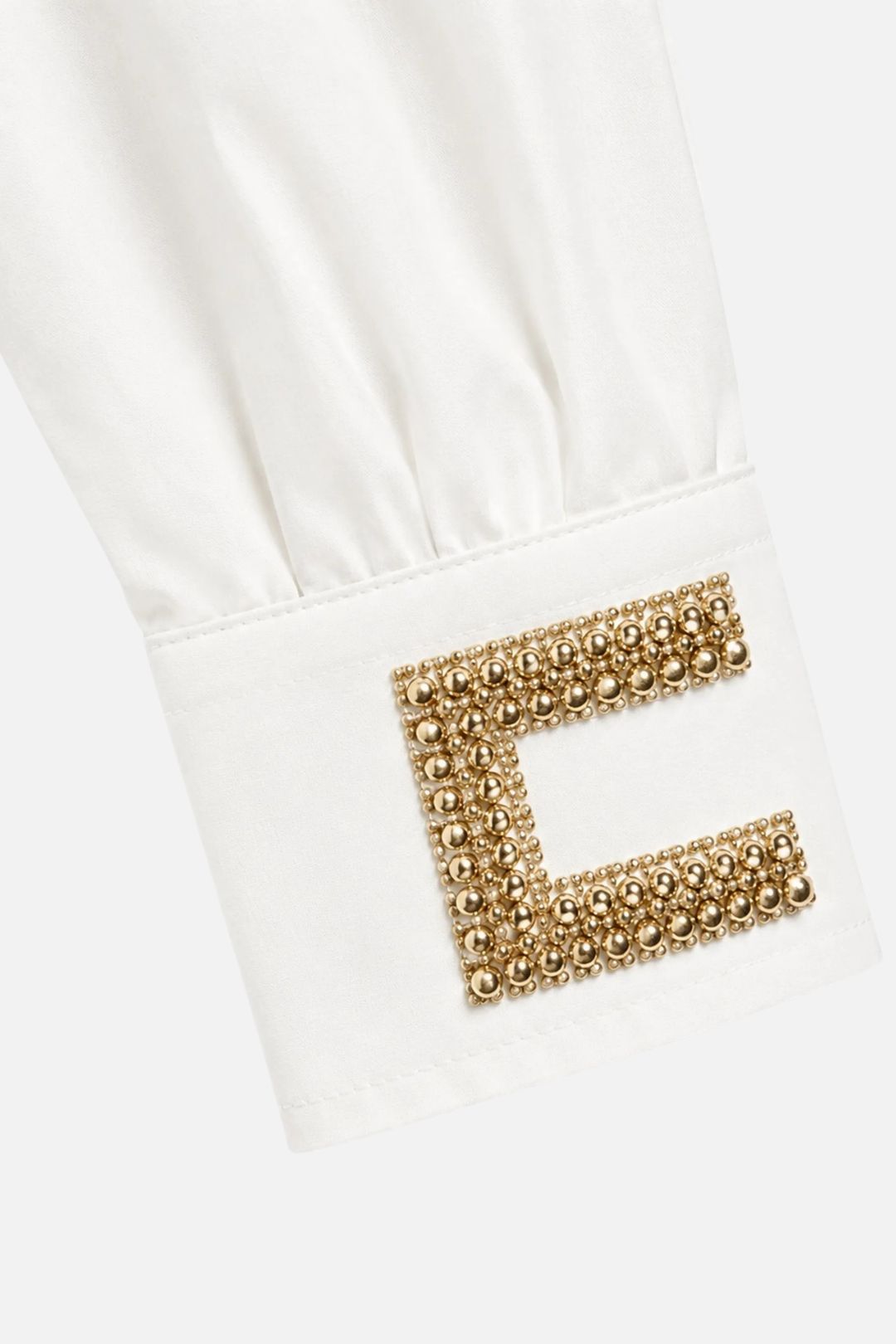 Elisabetta Franchi Bambina Camicia con Maniche Ampie e Polsini Decorati EFCA2980CA235.0004