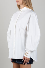 Elisabetta Franchi Bambina Camicia con Maniche Ampie e Polsini Decorati EFCA2980CA235.0004