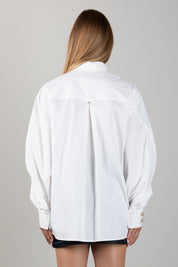 Elisabetta Franchi Bambina Camicia con Maniche Ampie e Polsini Decorati EFCA2980CA235.0004