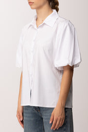 Khloe Femme Camicia con Maniche Balloon 26010 BIANCO