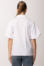 Khloe Femme Camicia con Maniche Balloon 26010 BIANCO