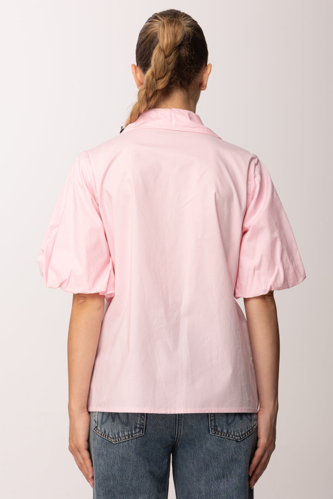 Khloe Femme Camicia con Maniche Balloon 26010 ROSA