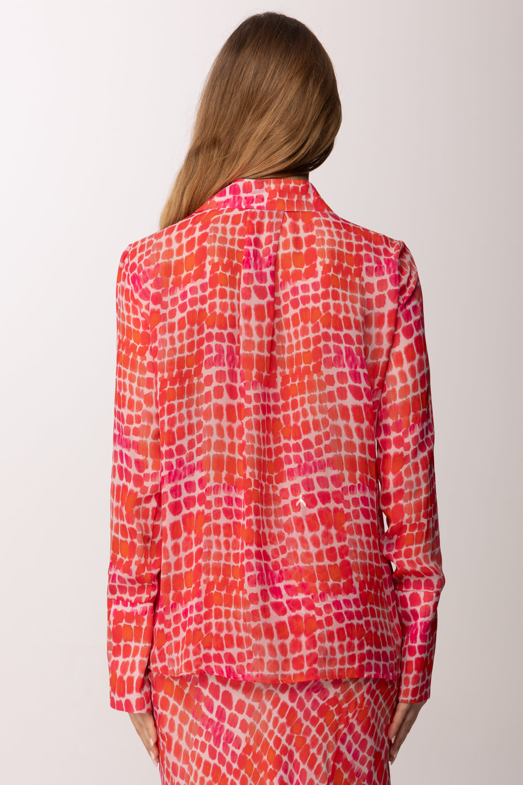 Patrizia Pepe Camicia con Stampa Croco 8C0871 A725 RED CROCO PRINT