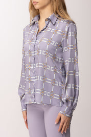 Elisabetta Franchi Bambina Camicia con Stampa Grafica All-over EFCA2870TVE02.8125
