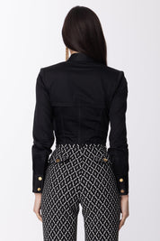 Elisabetta Franchi Camicia Corta a Bustier CA00731E2 NERO