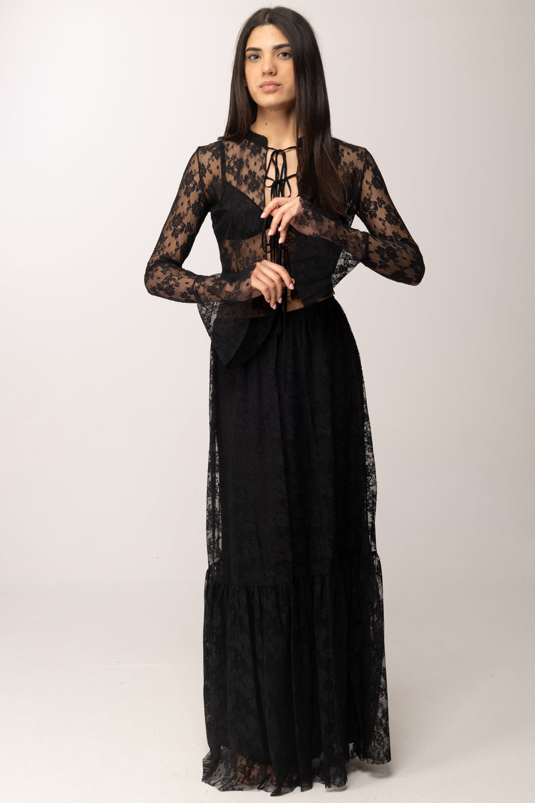 Aniye By Camicia Corta In Pizzo Era 185313 BLACK :PE26