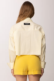 Patrizia Pepe Camicia Crop a Righe 8C0856 A544 VANILLA STRIPES