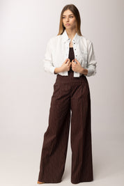 Patrizia Pepe Camicia Crop In Lyocell 2C1665 D9A0 SUPER BLEACH TENCE