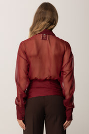 Aniye By Camicia Cropped Trasparente Ivette 181314 RUBINO