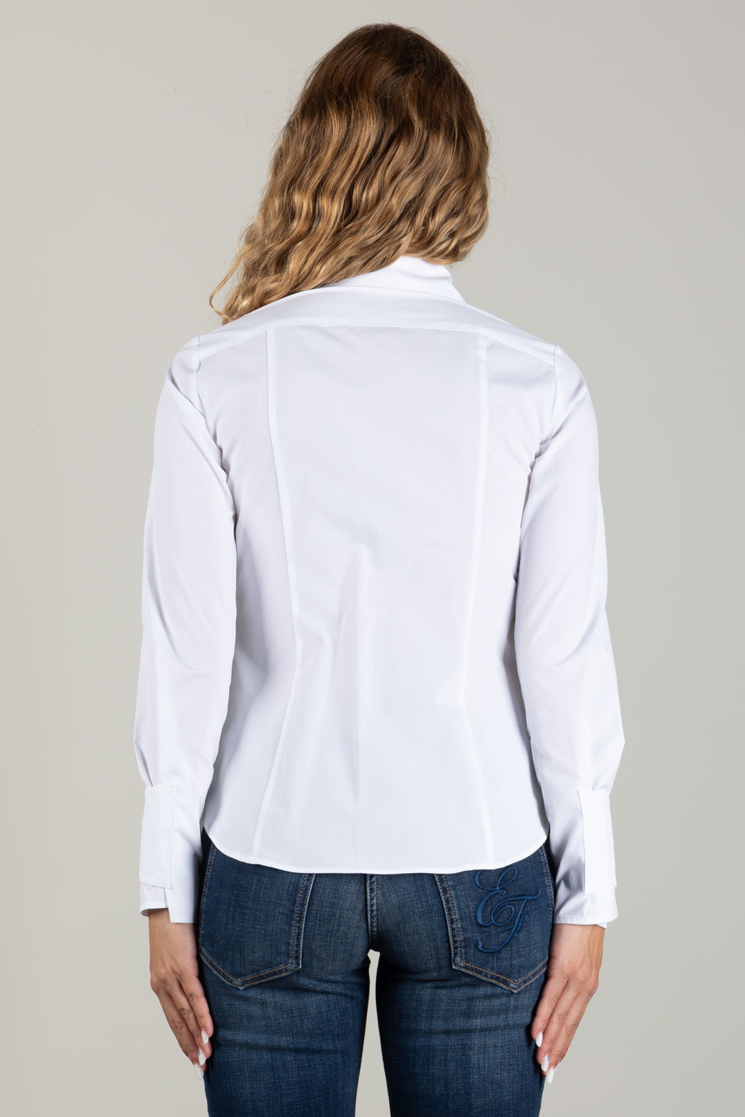 Elisabetta Franchi Camicia In Cotone con Tasche Applicate CA17466E2 BIANCO