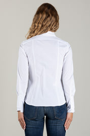 Elisabetta Franchi Camicia In Cotone con Tasche Applicate CA17466E2 BIANCO