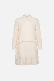 Elisabetta Franchi Bambina Camicia In Georgette con Pannello a Balze Sul Retro EFCA3070VI011.0004