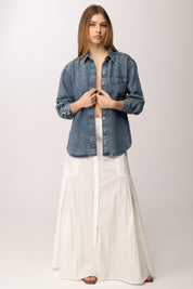 Patrizia Pepe Camicia In Jeans Over 8C0833 D108 NEW WARM BLUE WASH