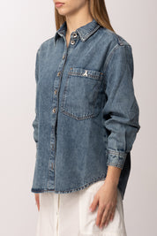 Patrizia Pepe Camicia In Jeans Over 8C0833 D108 NEW WARM BLUE WASH